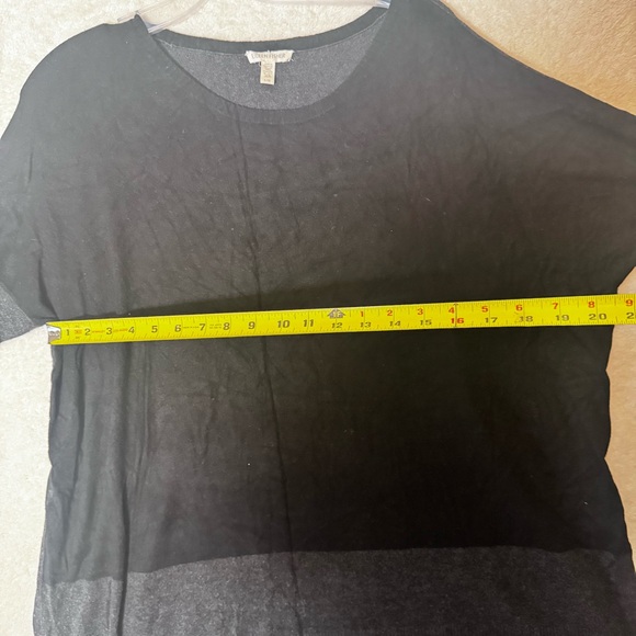 Eileen Fisher Colorblock Knit Oversized Tunic Oversized Knit Sweater L BlackGrey - Picture 12 of 13